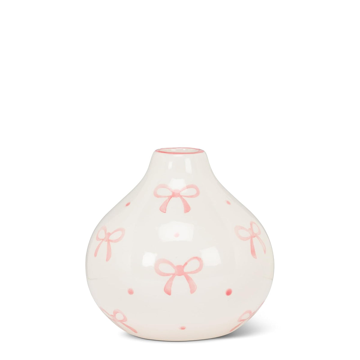 Abbott Collection Vase, Small (4-inch), Ivory/Pink