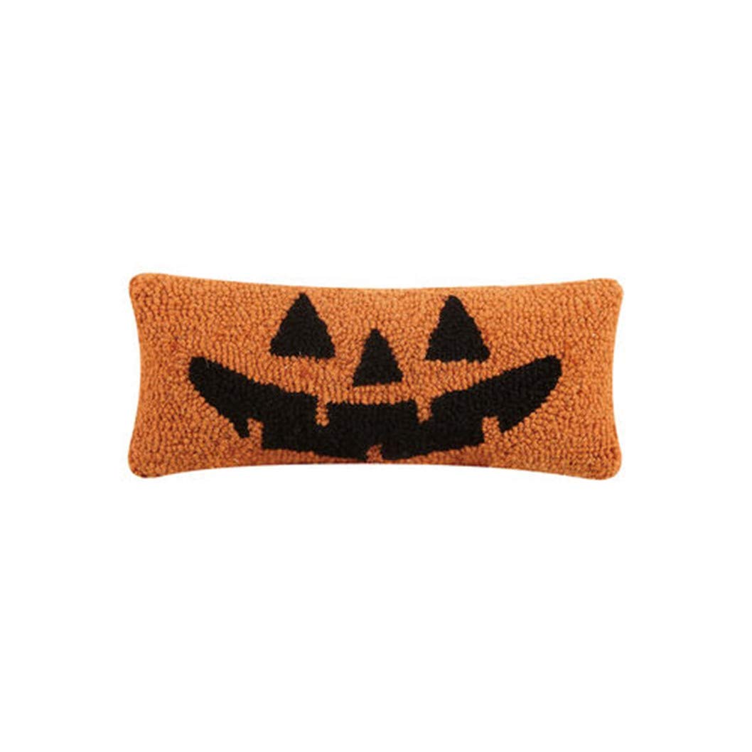 Peking Handicraft Pillow, 12 inches x 5 inches, Orange