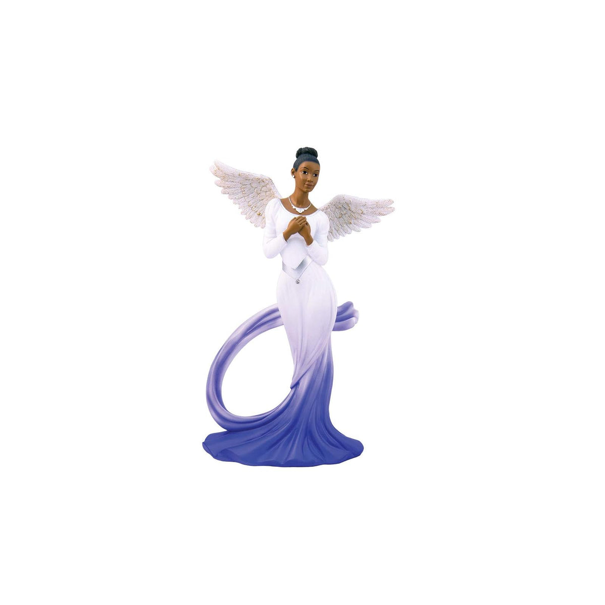 Ebony Treasures Figurine, 11.75 inches, Blue,white