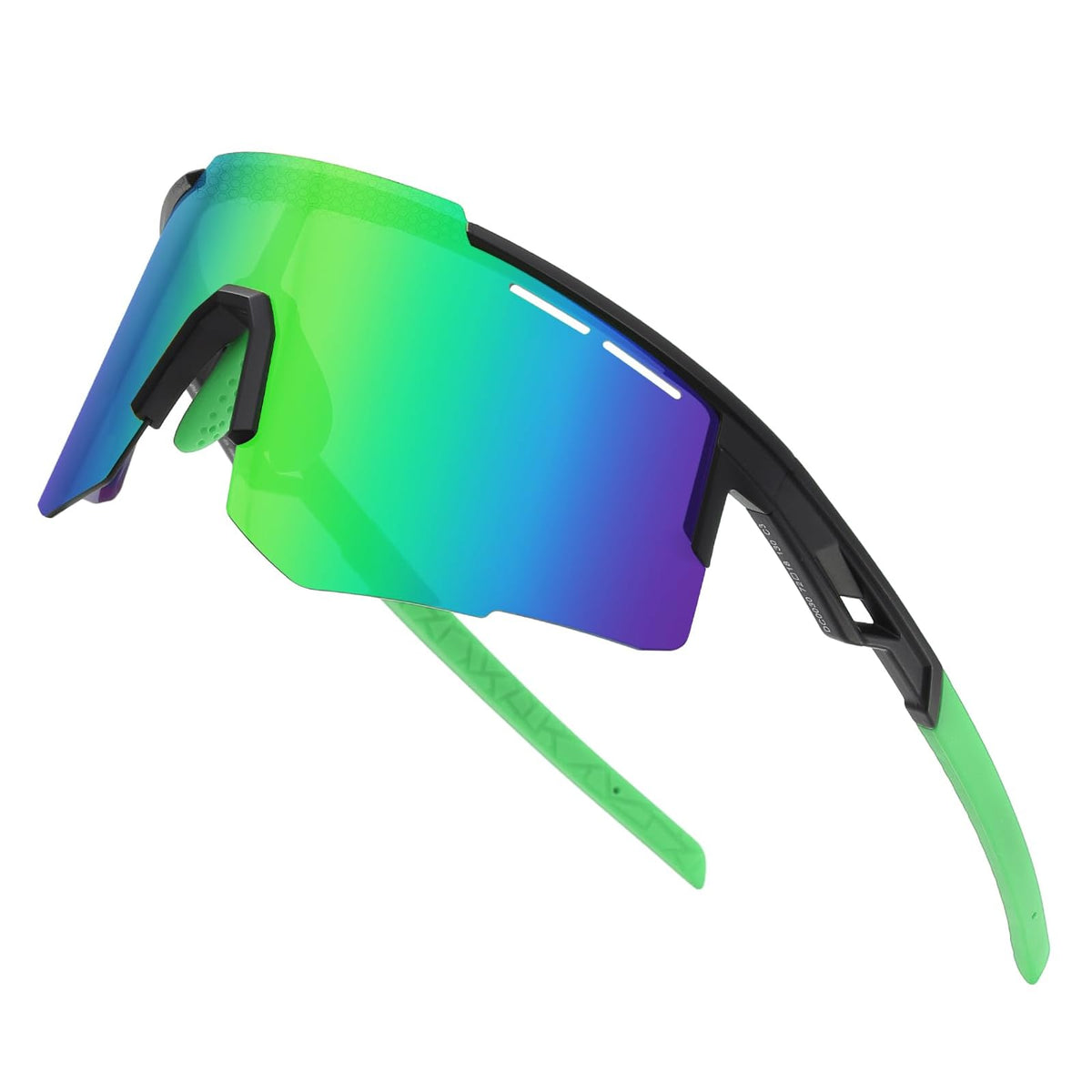 DUCO Sunglasses, One Size, Black Frame Revo Green