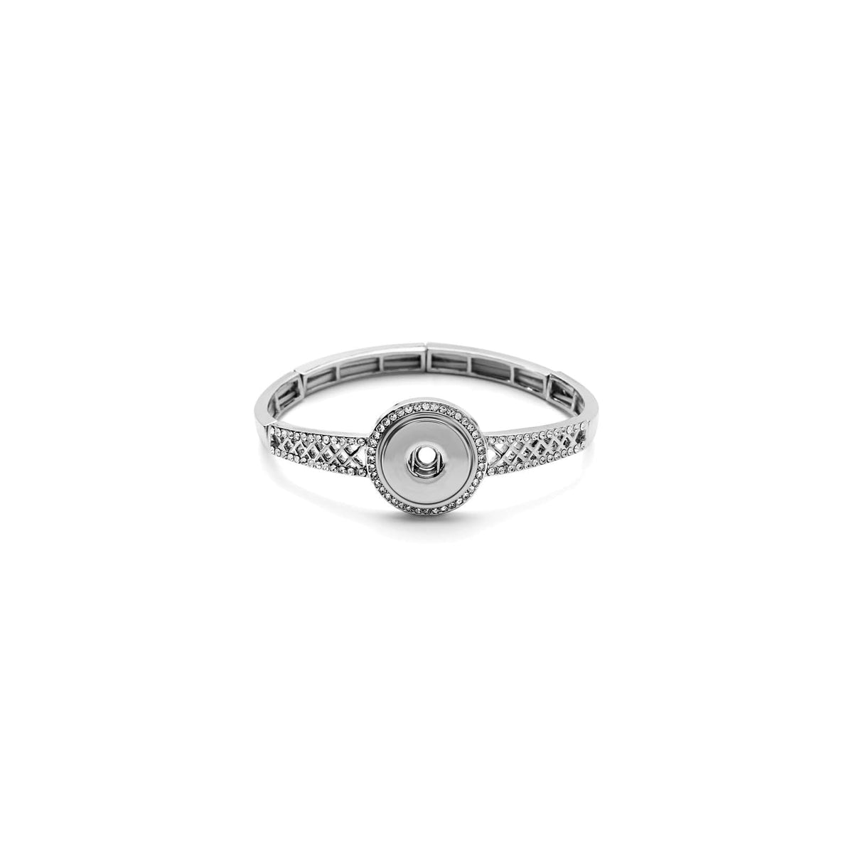 Ginger Snaps Bracelet, 20mm, White Gold