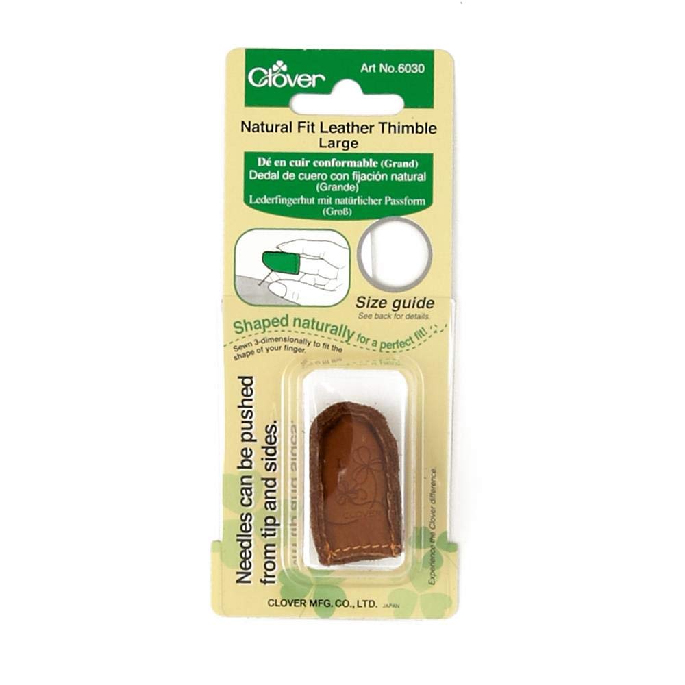 CLOVER Natural Fit Leather Thimble, Large