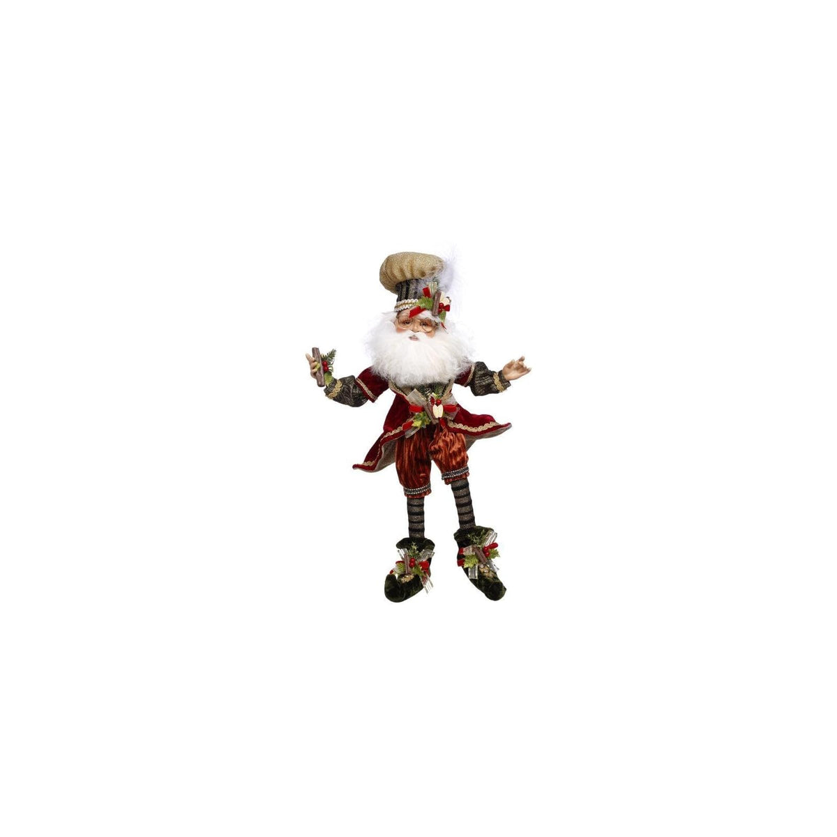 Mark Roberts Figurine, Medium, Red, Green, Brown, Gold, White