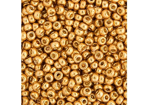 John Bead Craft Bead, 11/0, Gold