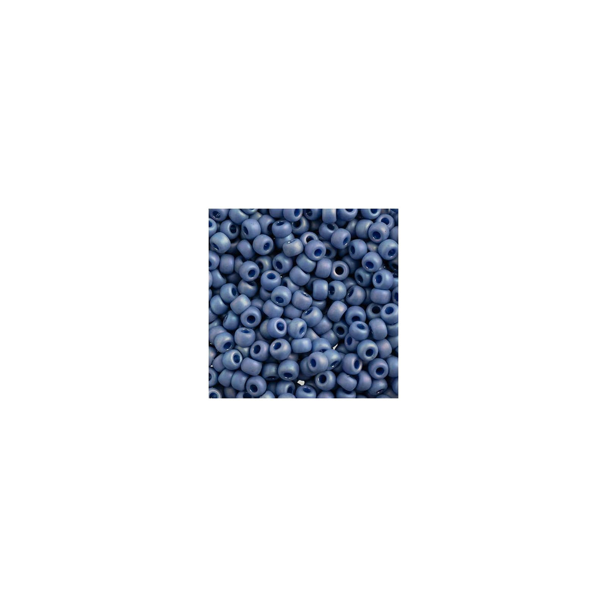 John Bead Craft Bead, Small, Frosted Glazed Rainbow Blue Sapphire Matte AB