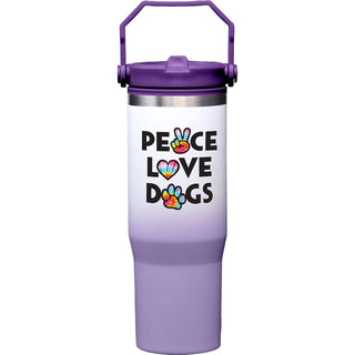Spoontiques Drinking Cup, 30 Ounces, Peace Love Dogs