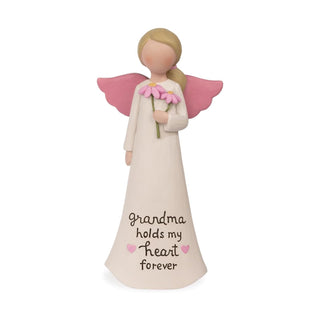Blossom Bucket Figurine, Grandmother Holds My Heart, Traditional
