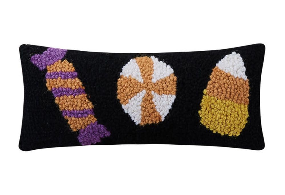 Peking Handicraft David Price Halloween Candies Trio Hook Pillow BF, 5-inch Height, Home, Indoor