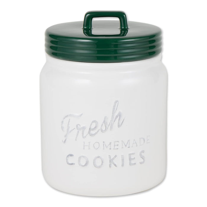 DII Design Kitchen Accessories Collection Ceramics, Cookie Jar, Dark Green