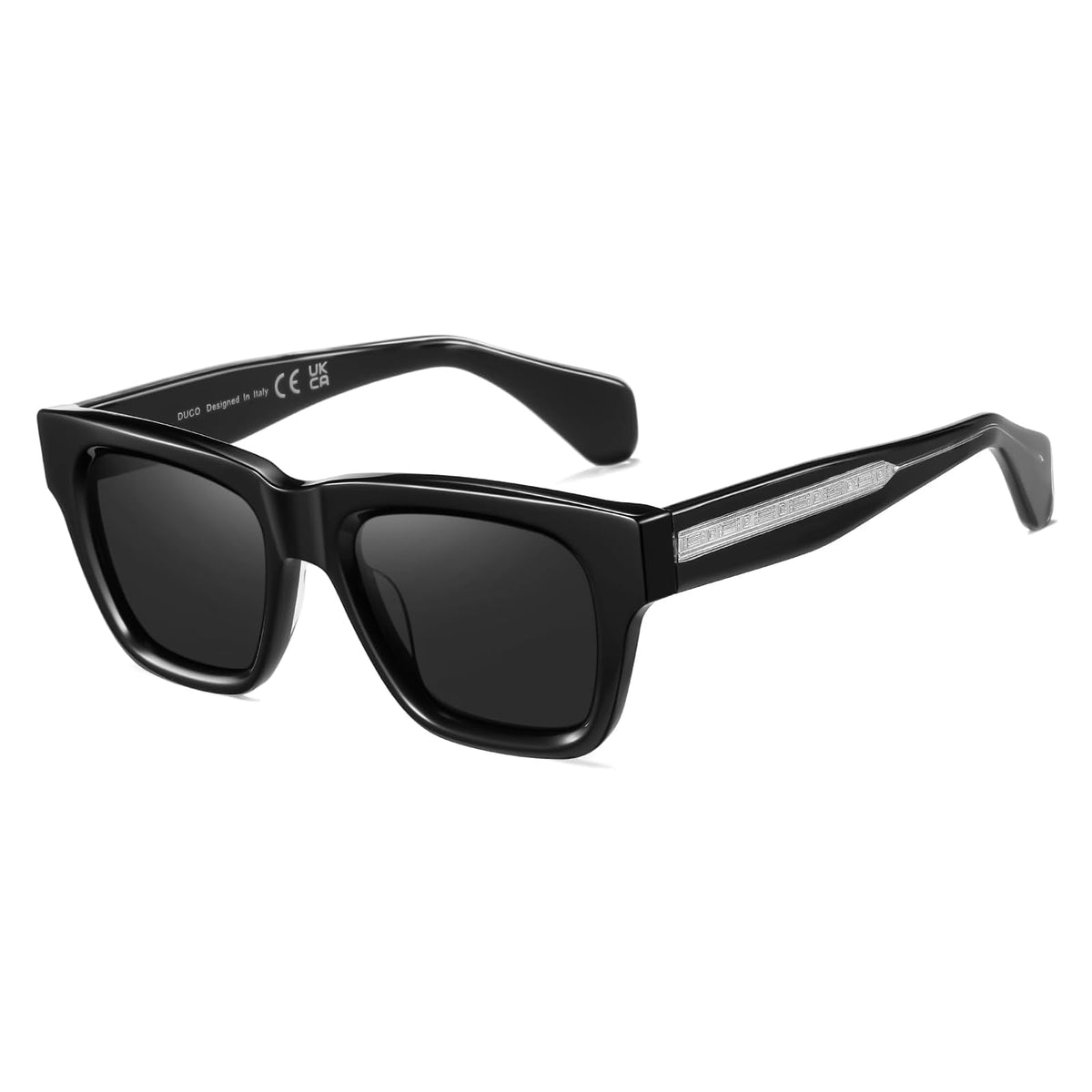 DUCO Sunglasses, common, Black Frame Gray Lens