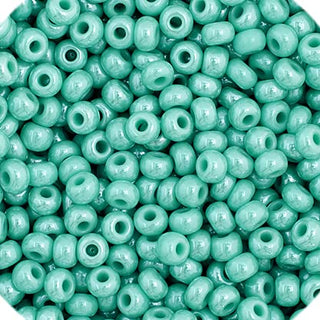 John Bead Craft Bead, Small, Opaque Turquoise Luster