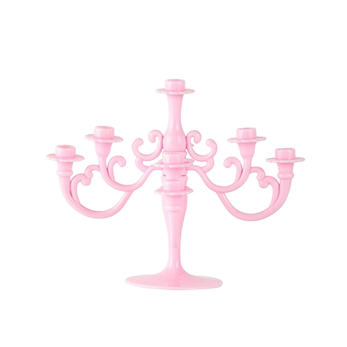 Slant Collections Candle Holder, 5.5" H, Pink