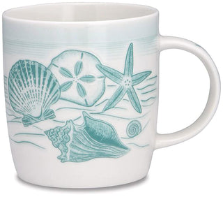 Cape Shore Atlantic Coffee Tea Mug Cup, Shells Gifts for Birthday Christmas, 14 Oz