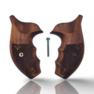 Zib Grips Gun Grip, Beech Wood, Checkred - Brown