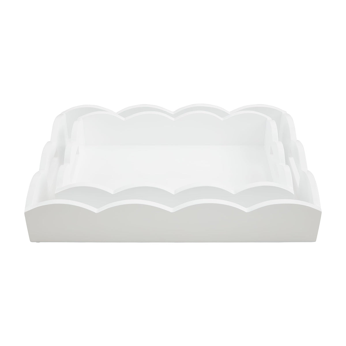 Mud Pie Nested Lacquer Trays; Large: 18" X 13" Small: 15" X 10"