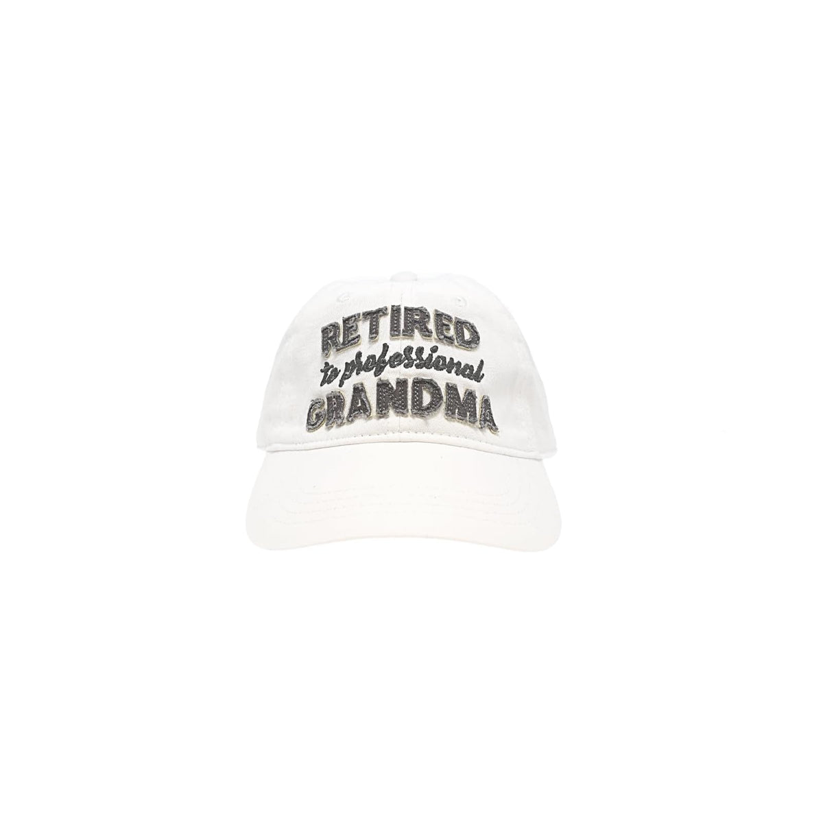 Pavilion Gift Company Hat, Gray & White, Retired to Professional Grandma - Baseb