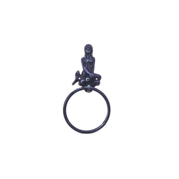 Hampton Nautical Towel Holder, 1" L x 4.5" W x 8.5" H, Solid Dark Blue