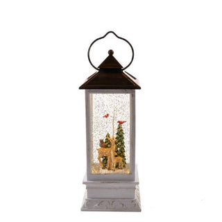 Kurt Adler Kurt S. Adler 10-Inch Battery-Operated LED Deer and Tree Musical Motion Table Piece, Multi