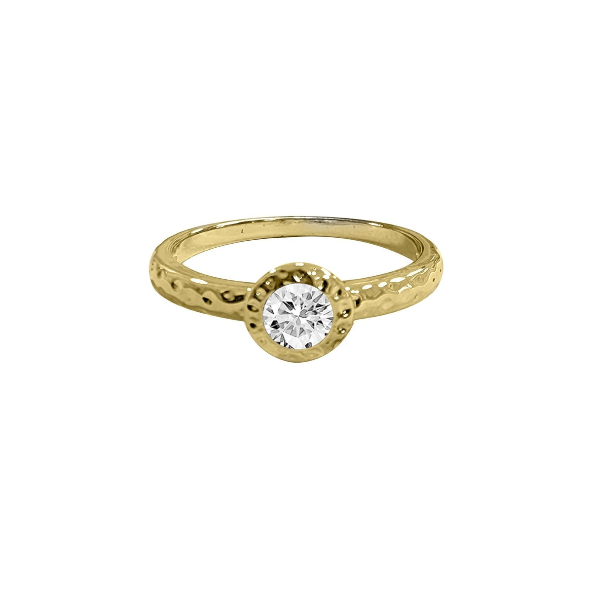 Maya J Ring, Size 9, Yellow Gold (Synthetic Diamond)
