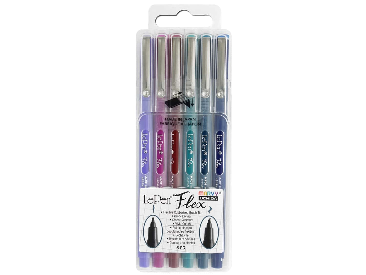 Uchida 4800-6B LePen Flex Set 6/Pkg-Jewel Colors, Assorted