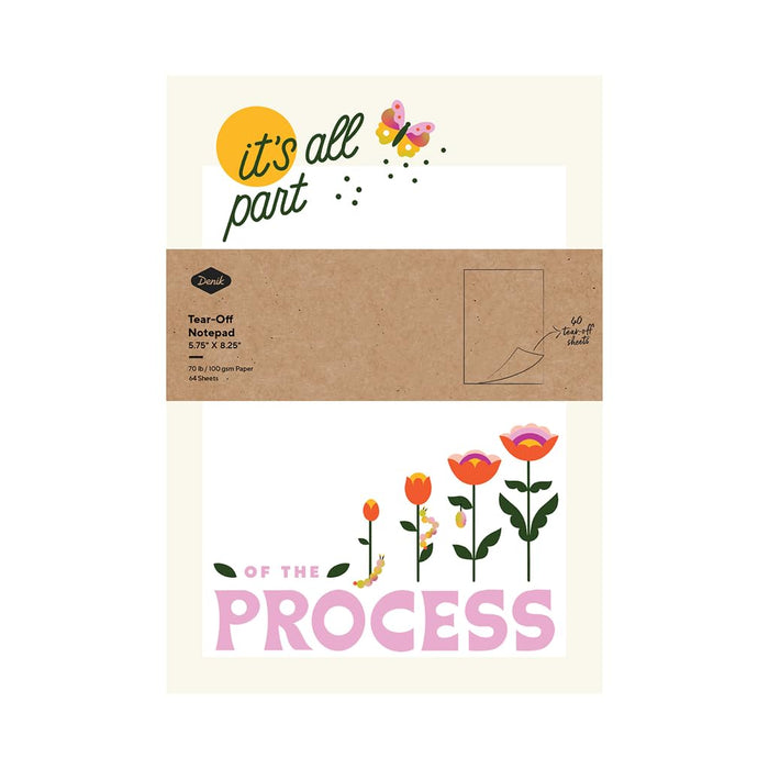 DENIK It's All A Part of the Process Notepad, 8.25-inch Length, Office and School Supplies
