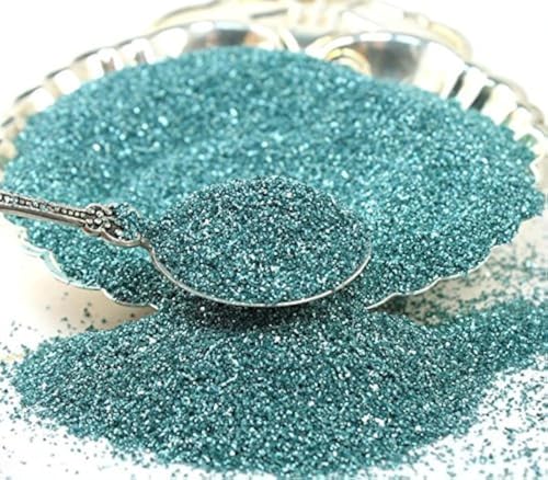 Light Blue Imported German Glass Glitter - 1 Ounce Jar - Fine 90 Grit (Most Popular Grain Size) Sparkly Glass Glitter - 311-9-291