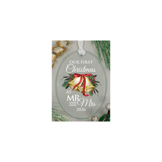 Carson Hanging Ornament, 4" H, Clear