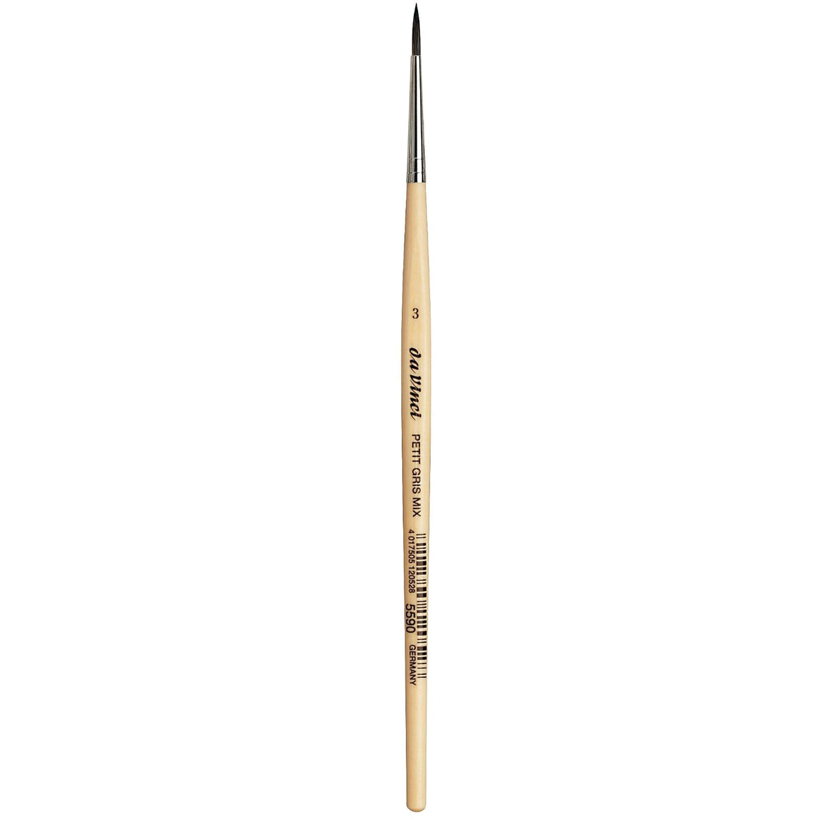 da Vinci Paint Brush, Size 3, Petit Gris Mix Round