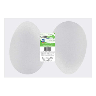 FloraCraft Styrofoam Eggs, 2-7/8 X 3-13/16 Egg, Goose, 2 Per Package
