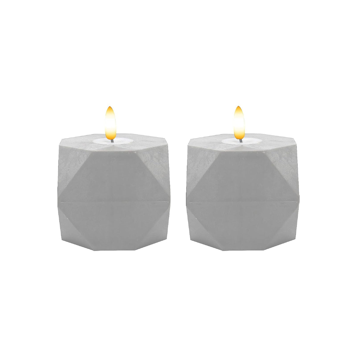 Lumabase Candle, Gray, Modern