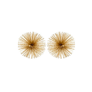 Modern Day Accents 5087 Erizo Urchin X-Small Gold Sphere Set of 2, Coffee Table Room Decor, Gold Decor, Shelf Decor, Modern Decor, Starburst Centerpiece, Spike Ball Decoration, Home, Office, 4" D