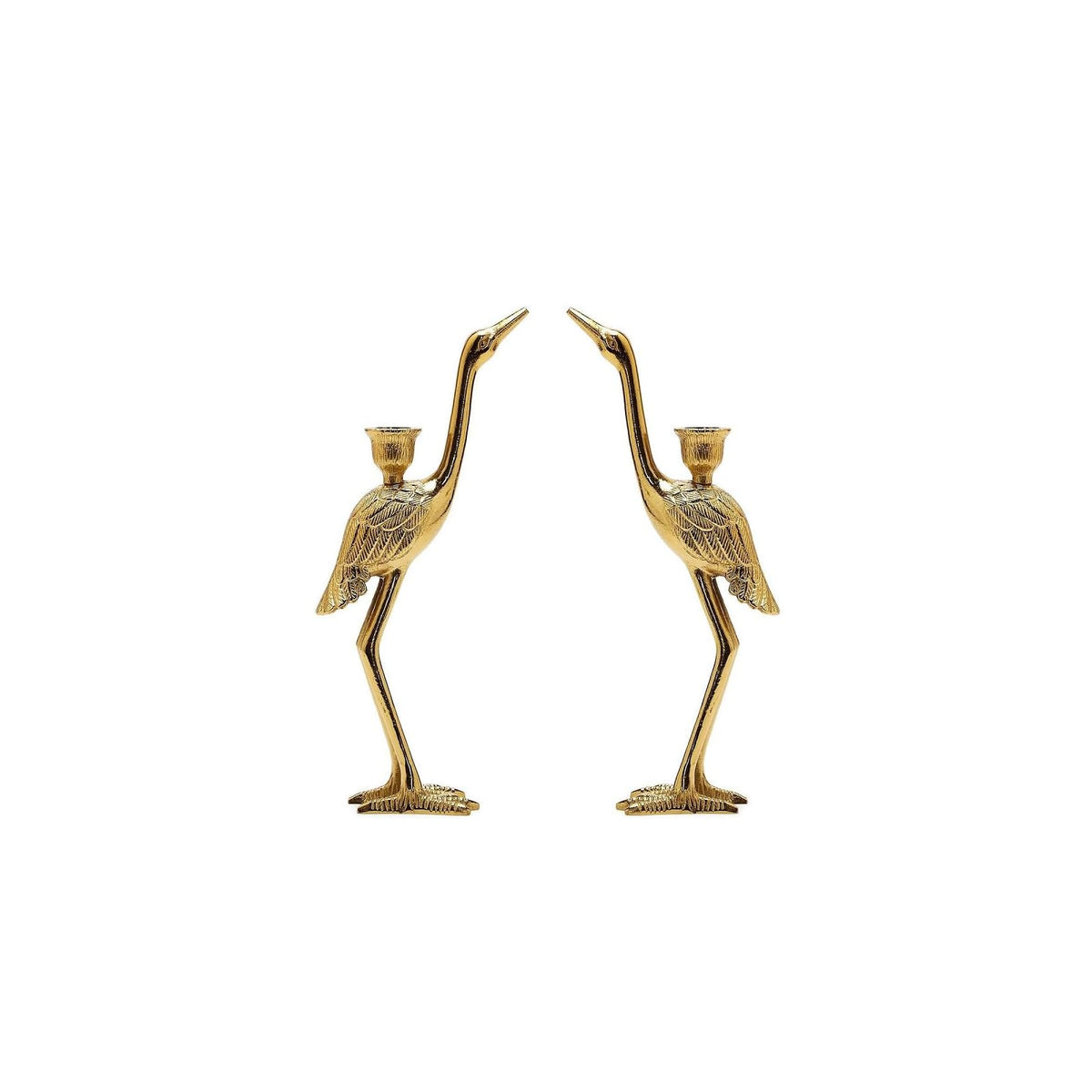 Two's Company Candle Holder, 12.25-inches, Gold