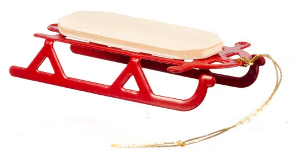 Aztec Imports Dolls House 1:24 Scale Miniature Christmas Accessory Flyer Sledge Sled Sleigh