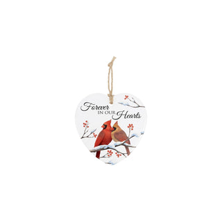 Carson Hanging Ornament, 4", White/Green/Red