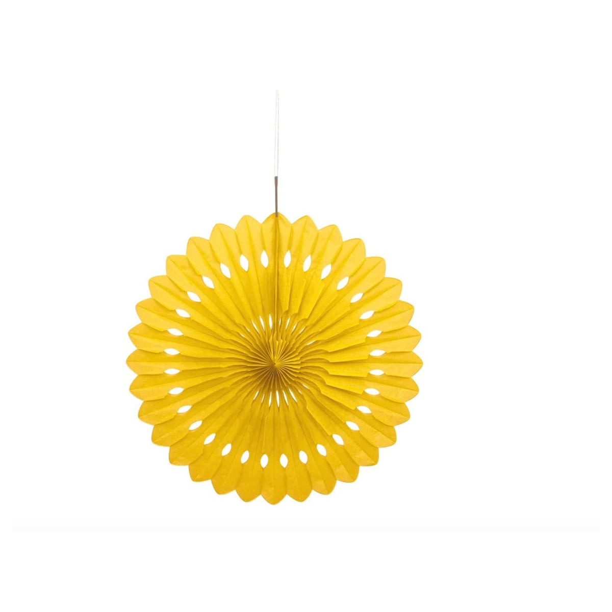Unique Hand Fan, 16", Sunflower Yellow