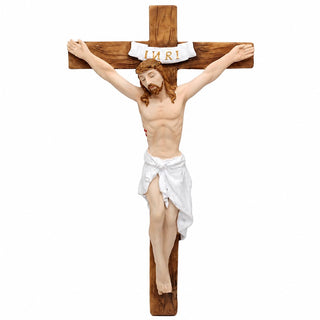 Comfy Hour 7 Inch Wall Crucifix, Jesus Cross with INRI, 1 Unit