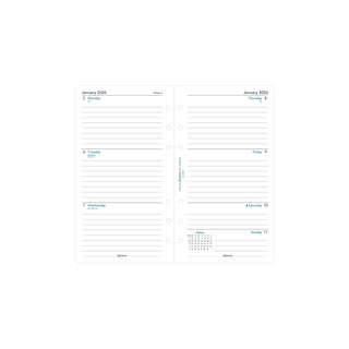 Filofax Planner, Personal / Personal Compact Size: 6-3/4" x 3-3/4", White