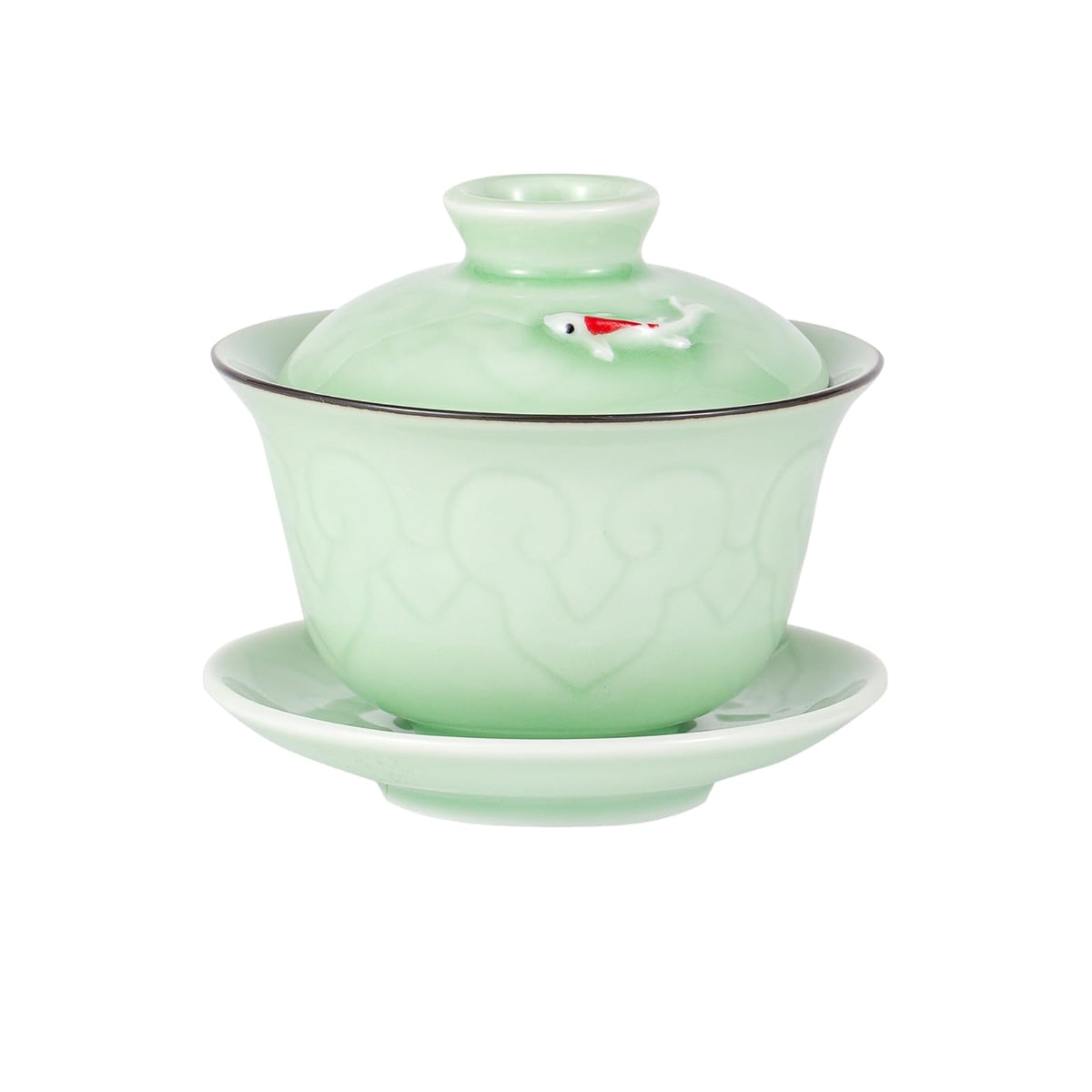 Urban Tokyo Drinking Cup, 5 fl oz, Celadon Green Koi Fish