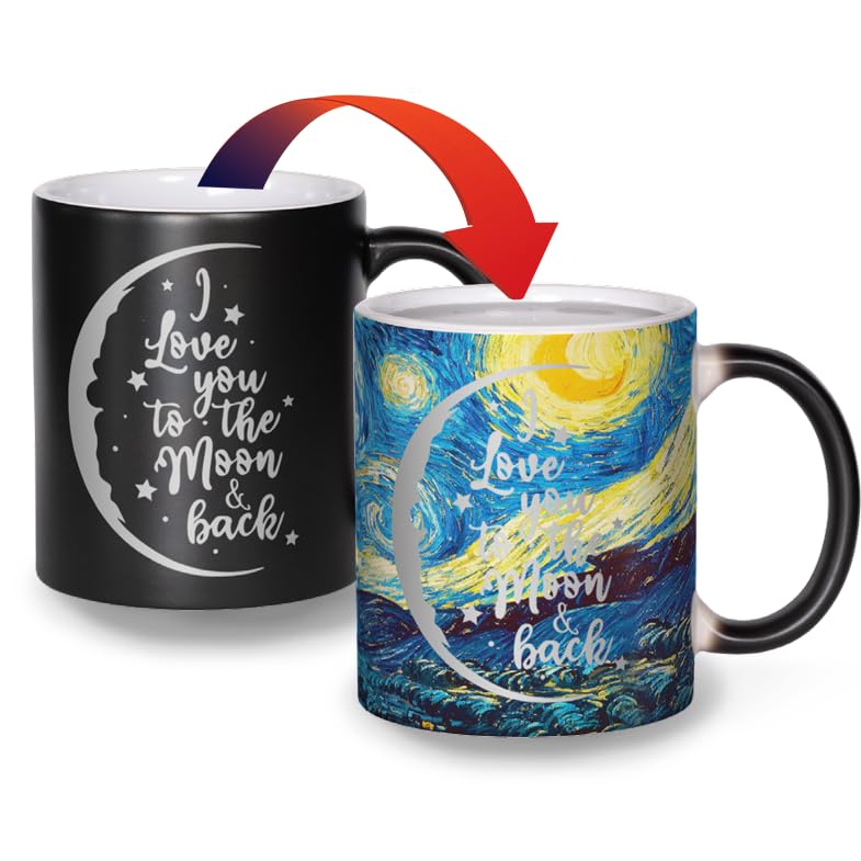 The Mug Experience Drinking Cup, 12 Ounces, Love You to The Moon