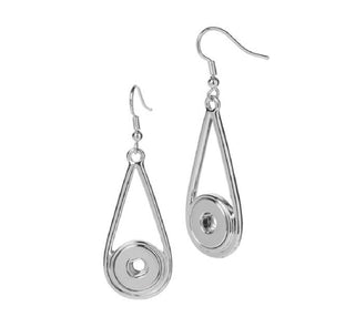 Ginger Snaps Earring, 0.75 x 2.5 x 0.13 inches (19 x 63.5 x 3.3 mm), silver