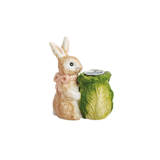 Mud Pie Candle Holder, 4" x 3" dia, Green