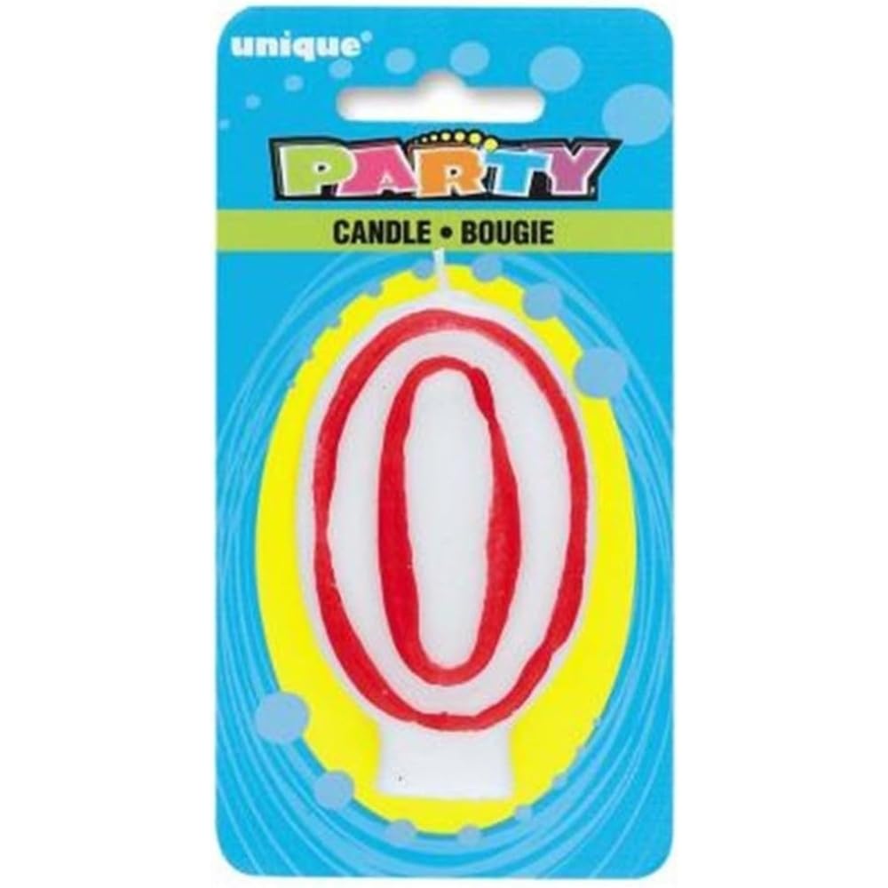 Unique Industries Number 0 Birthday Candle