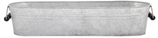 Esschert Design Old Zinc Long Oval Tray with Handles