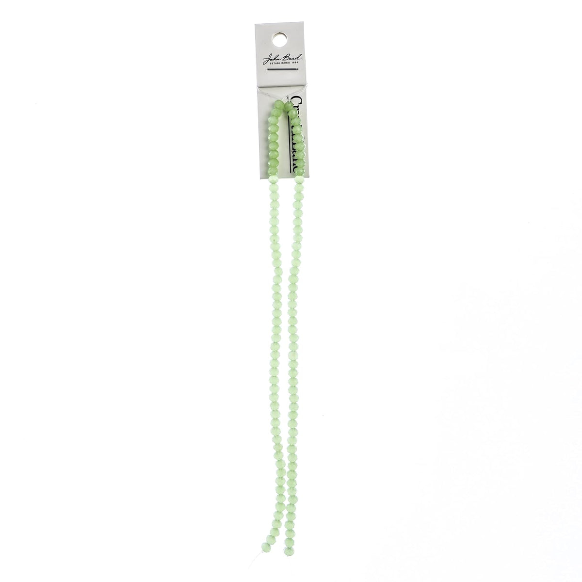 John Bead Craft Bead, 3mm x 4mm, Opaque Light Green