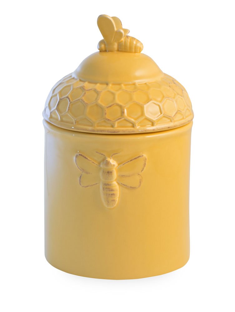 Boston International Ceramic Goody Jar, Honeycomb