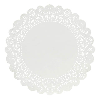 Hygloss Products Round Paper Doilies - Decorative, White Lace Doilies - Disposable - Food Grade Safe - 12 Inches - 100 Pack