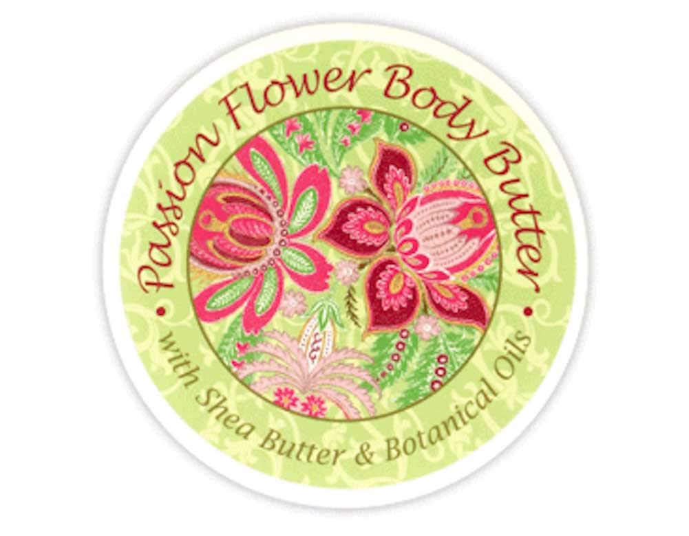 Greenwich Bay Trading Company Botanic Body Butter with Shea Butter and Cocoa Butter 8oz Tub (Passion Flower)