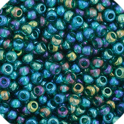John Bead Craft Bead, Small, Transparent Teal AB