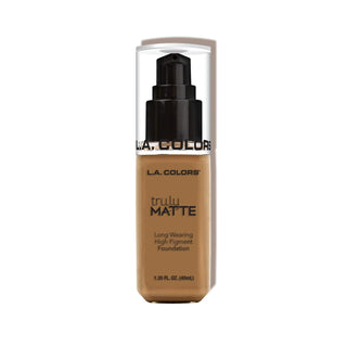 L.A. COLORS Truly Matte Foundation, Warm Caramel, 1.35 Fl. Oz.
