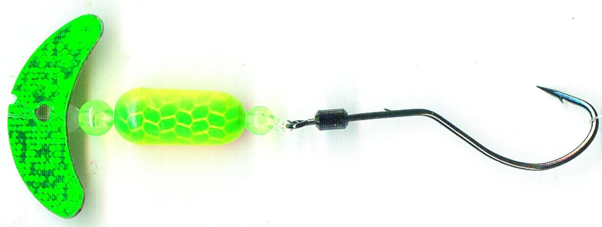 Mack's Lure Fishing Hook, One Size, Green Sparkle